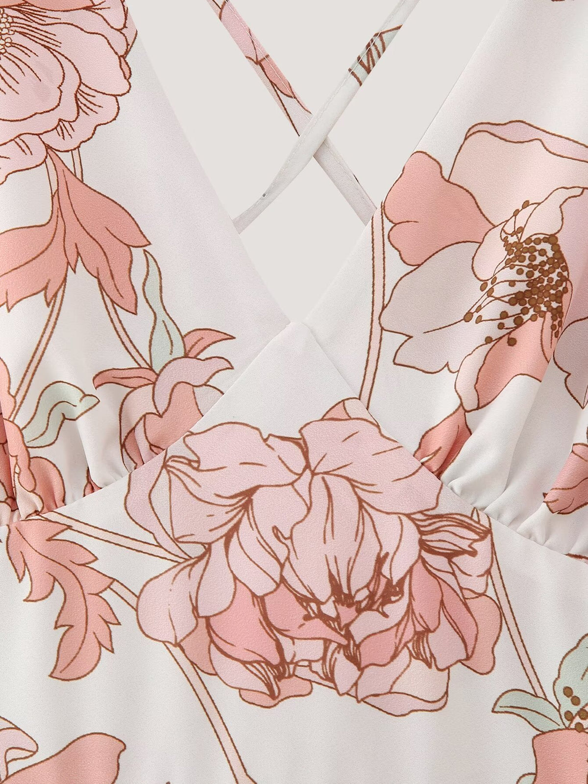 Summer Women Clothing Printed Asymmetric Tiered Dress CHEN