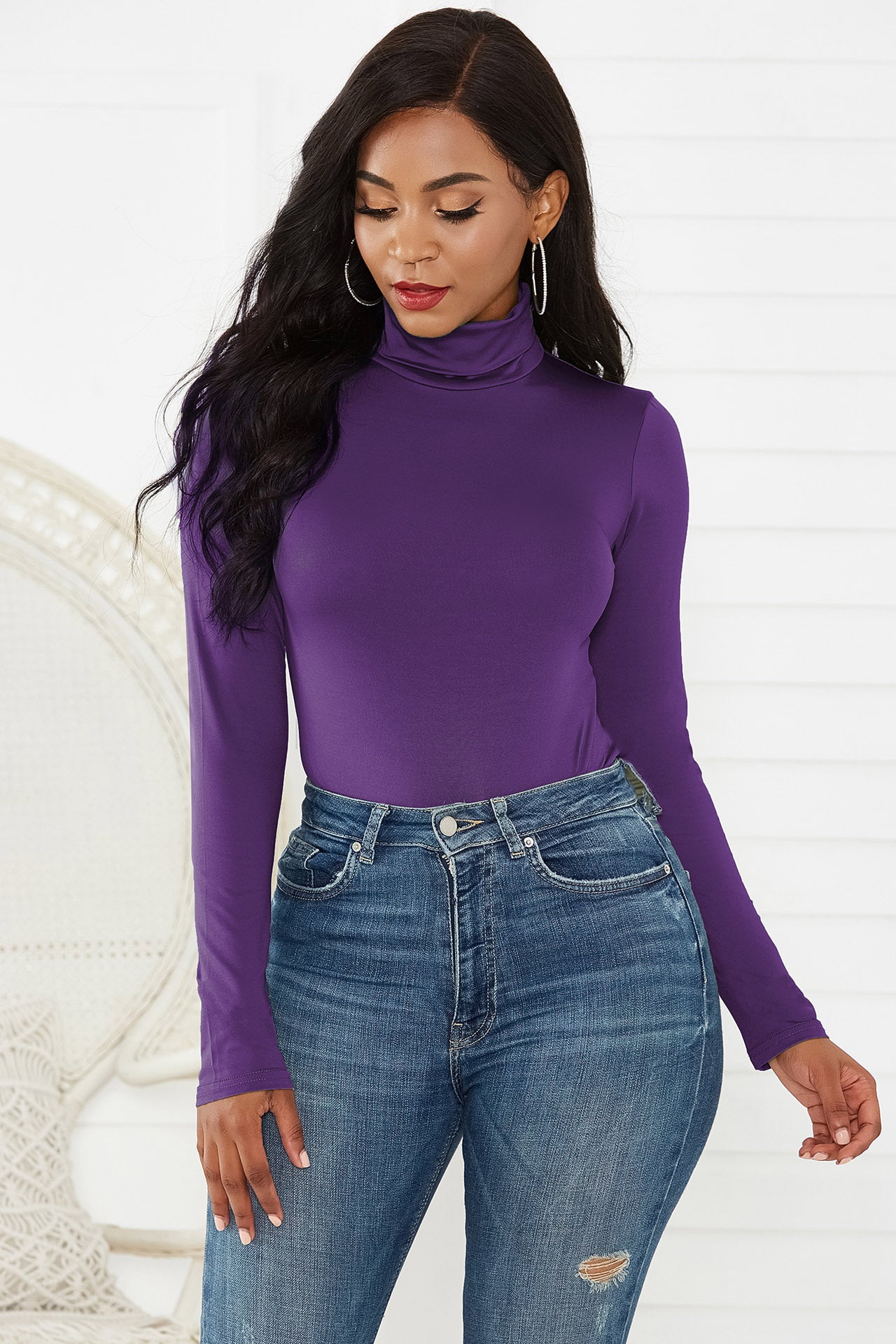 Vêtements sexy pour femmes, 12 couleurs, manches longues, col roulé, coupe ajustée, couleur unie, body moulant, hiver, grande taille