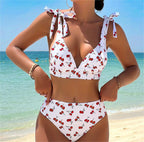 Bikini Sexy Fruit High Waist Bikini Bow Lace Up Swimsuit BALANCE