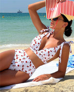Bikini Sexy Fruit High Waist Bikini Bow Lace Up Swimsuit BALANCE