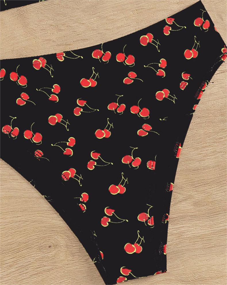 Bikini Sexy Fruit High Waist Bikini Bow Lace Up Swimsuit BALANCE