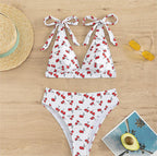 Bikini Sexy Fruit High Waist Bikini Bow Lace Up Swimsuit BALANCE