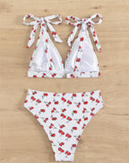 Bikini Sexy Fruit High Waist Bikini Bow Lace Up Swimsuit BALANCE