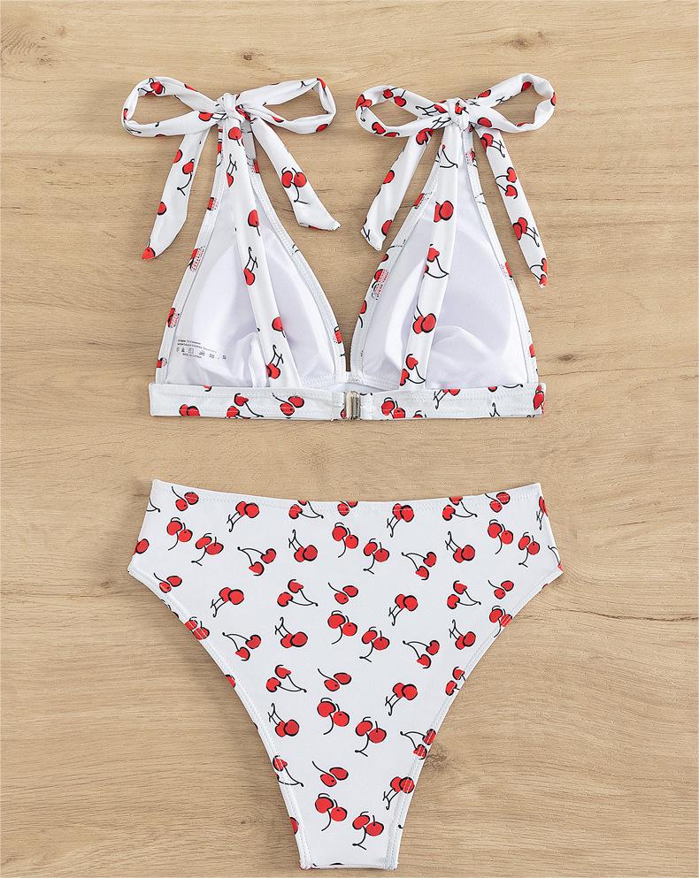 Bikini Sexy Fruit High Waist Bikini Bow Lace Up Swimsuit BALANCE