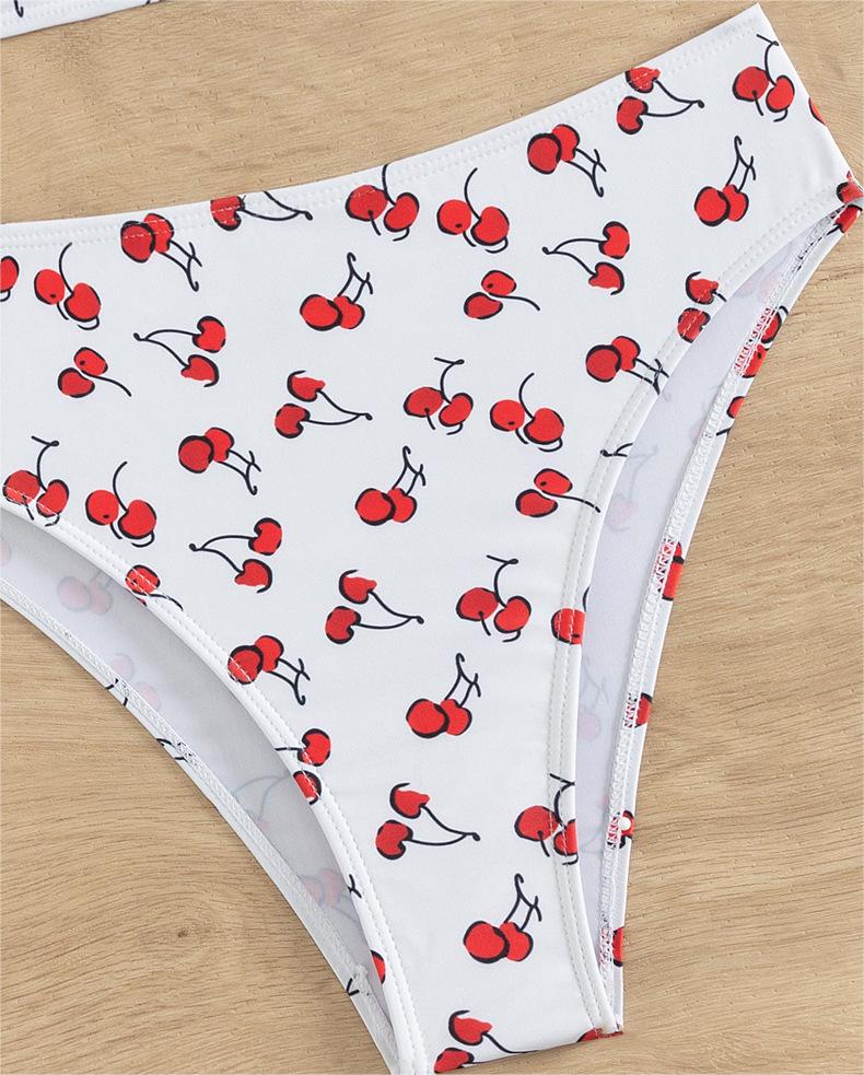 Bikini Sexy Fruit High Waist Bikini Bow Lace Up Swimsuit BALANCE