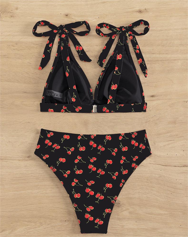 Bikini Sexy Fruit High Waist Bikini Bow Lace Up Swimsuit BALANCE