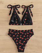Bikini Sexy Fruit High Waist Bikini Bow Lace Up Swimsuit BALANCE