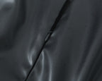 Minimalist Sexy Casual Dress Basic Faux Leather Slimming Pullover Elegant Hip Dress for Women JuneMade