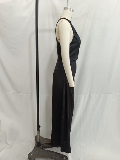 Women Spring Festival Slim Silk Satin Texture Midi Dress TRAF