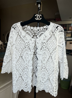 Beach Sunscreen Cutout Cardigan Jacket Crochet hook Reddy