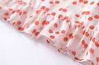 French Sweet Floral Printed Waist Controlled Suspender Dress Slim Fit Slimming Flounce Anti Aging Elegant Dress OMI