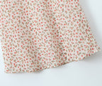 Spring French Pastoral Teenage Casual Suspender Dress V neck Lace Floral Maxi Dress Camille