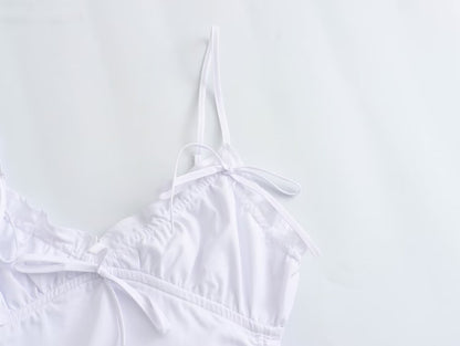 Women Clothing Sexy Sexy Pleating Strap Dress Women Summer Sweet Niche Hip Dress