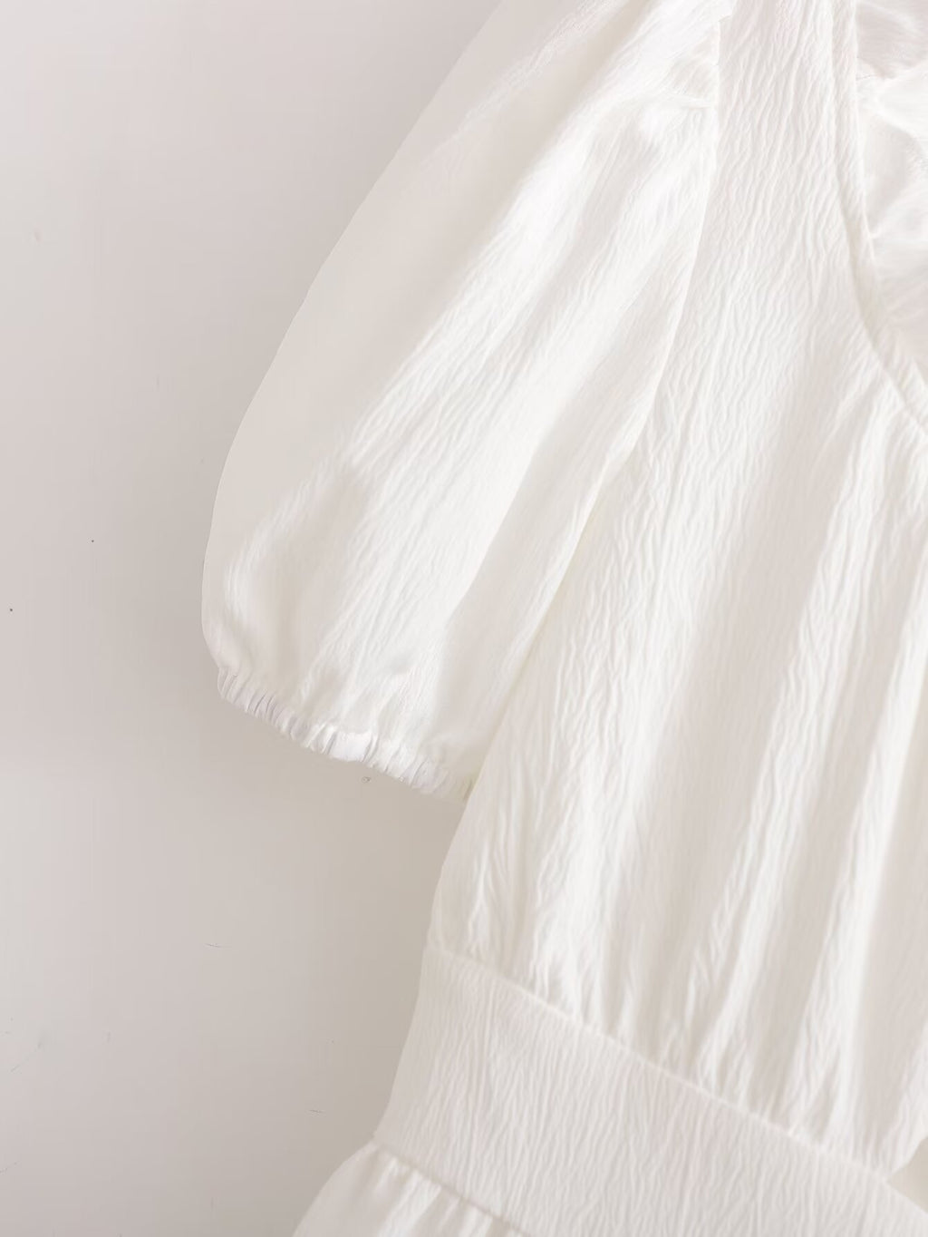 Spring Women Clothing Stylish Graceful Simple Solid Color Texture Ruffled Dress FRIDAY