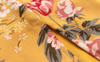 Women Clothing Retro Yellow Background with Printing Bottom Slit Strap Dress PullWind