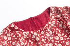 French Holiday Red Bottom Floral Round Neck Tight Waist Split Dress Summer Sexy Backless Midi Dress PullWind