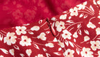 French Holiday Red Bottom Floral Round Neck Tight Waist Split Dress Summer Sexy Backless Midi Dress PullWind
