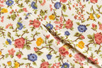 Spring Pastoral Floral Pattern Over Beige Background Square Collar Casual Camisole Dress PullWind