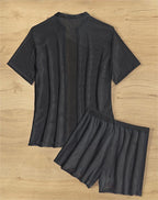 Chemisier noir découpé, boxer fendu, bikini, vêtements de plage, chemisier pour femme, maillot de bain