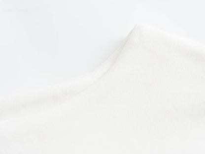 Mono de algodón con cuello barco y mangas sencillas para mujer de primavera