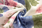 French Gentle Floral Print Cami Dress Summer Design Tight Waist Slim Pleated Split Dress PullWind