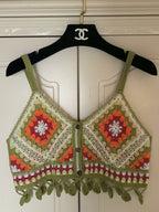 Women Vacation Summer Crop Top Crochet hook Reddy