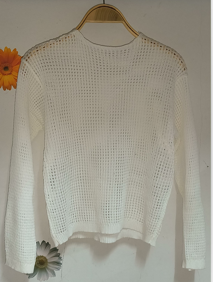Haut uni au crochet pour femme, été