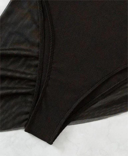Sexy Triangle One Piece Bikini Bikini Small Pit Mesh Skirt Two Piece Women Swimsuit