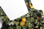 Summer Legal Women Clothing Sling Square Collar Fruit Printed Split Holiday Dress PullWind
