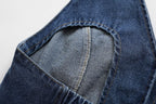 Women Clothing French All Match Halter Sleeveless Slim Short Denim Vest Buyei