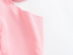 Spring Women Clothing Simple Square Collar Back Elastic Pink Dress Wennie