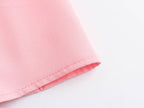 Spring Women Clothing Simple Square Collar Back Elastic Pink Dress Wennie