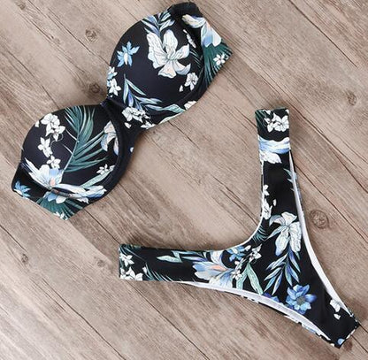 Bikini popular de color sólido dividido traje de baño para mujer traje de baño bikini