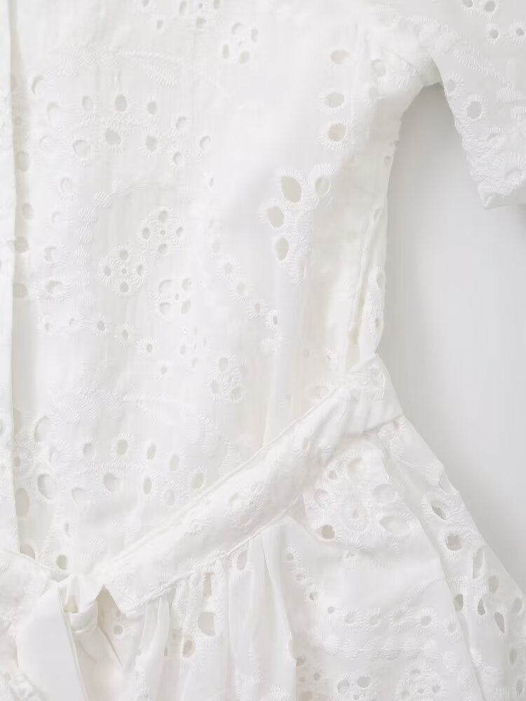 Spring Women Clothing Embroidered Shirt Dress Howe
