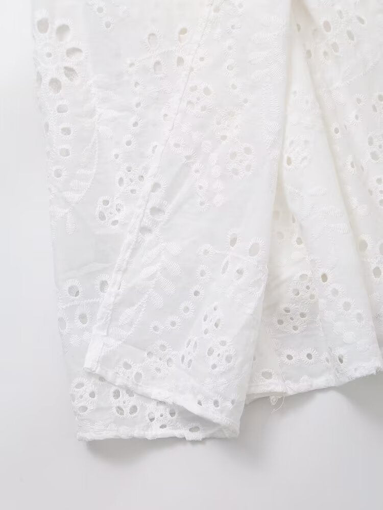 Spring Women Clothing Embroidered Shirt Dress Howe