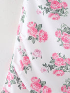 Spring Women Clothing Casual Lace Decorative Floral Suspender Dress CHEN