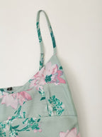 Women Linen Blended Floral Print Midi Sling Dress Howe