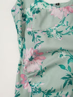 Women Linen Blended Floral Print Midi Sling Dress Howe