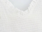 Spring Women Clothing Casual Simple Flying Sleeves Hollow Out Cutout Lace Dress Wennie