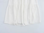 Spring Women Clothing Casual Simple Flying Sleeves Hollow Out Cutout Lace Dress Wennie