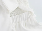 Spring Women Clothing Casual Simple Flying Sleeves Hollow Out Cutout Lace Dress Wennie