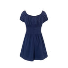 Spring Sexy Square Neck Puff Sleeve Boning Corset Side Stripe Slim Fit Short Dress PullWind