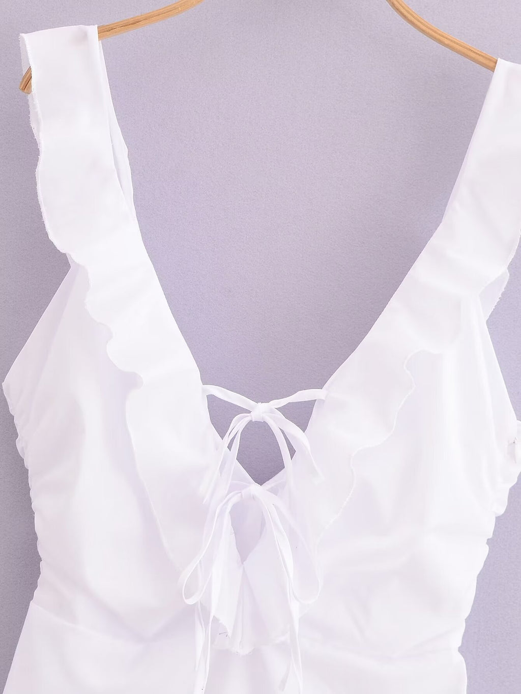 Summer Women Street Elegant Ruffle Dress TRAF