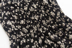 French Tea Break Square Collar Lace up Puff Sleeve Floral Dress Summer Tight Waist Slim Vacation Dress PullWind
