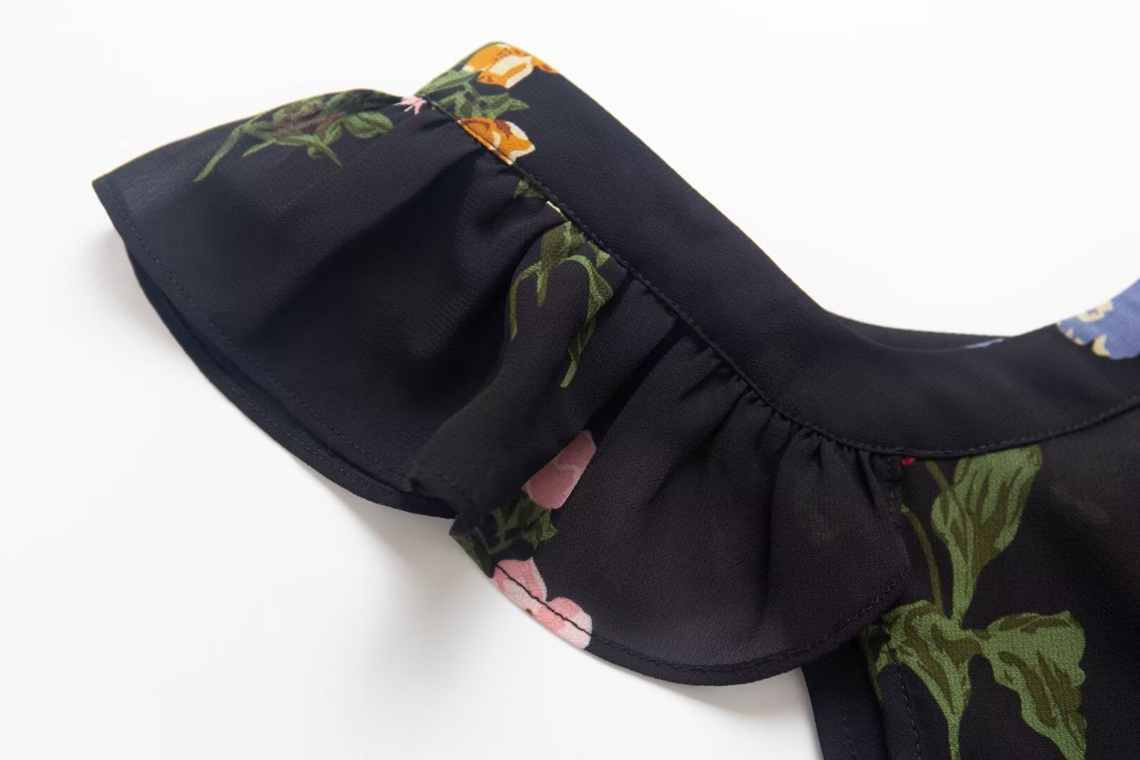 Spring Women Clothing Floral Plants Floral Print Sling Dress PullWind