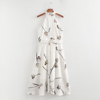 Summer Women Clothing Printing Dress Women Neck Hanging Dress FRIDAY