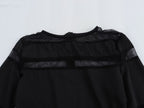 Summer Women Clothing Elegant Slightly Mature Black Panel Long Sleeve Dress SenDa