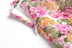 French Floral Design Ruffled Stitching Dress Summer Slim A line Vacation Dress Cami Dress PullWind