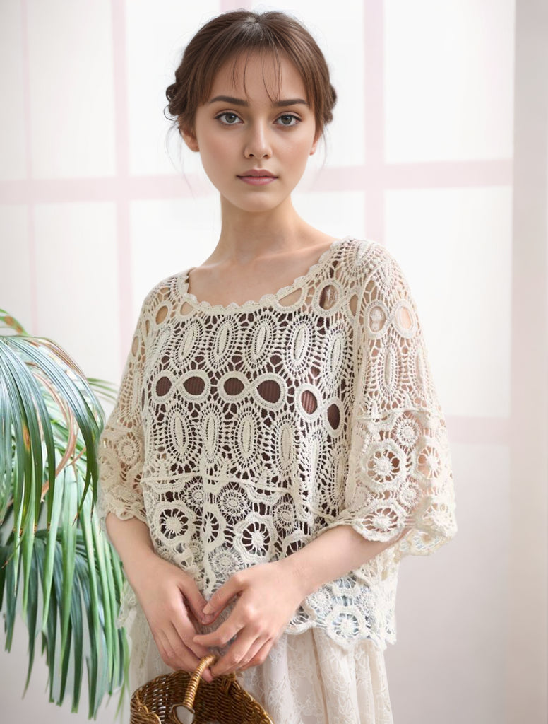 Knitted Hollow Top Wool Sweater Crochet hook