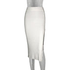 Summer Knitted Internet Celebrity Split Skirt Women Skirt MINODI